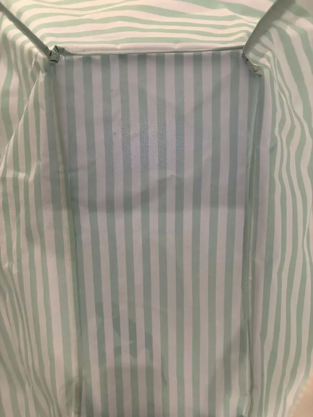 Household Essentials Krush Rectangle Utility Tote Bag in Teal Stripes